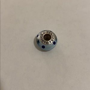 Blue polkadot Pandora Charm